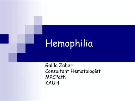 Ppt Hemophilia Powerpoint Presentation Free Download Id 4275923