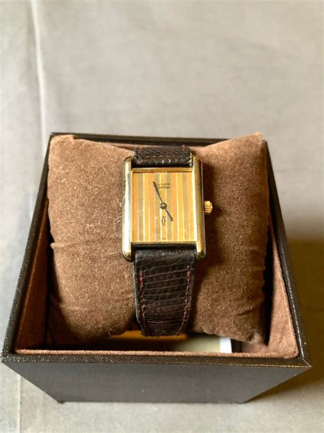 Jam Tangan Cartier Tank Varmell Paris 925 Barang Mewah Jam Tangan Di