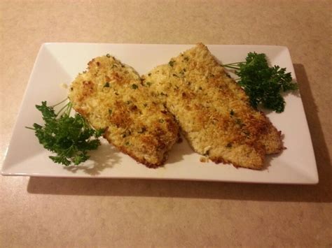 Parmesan Crusted Striped Bass Gluten Free Panko Crumbs Freshly Grated Parmesan Cheese Chopped