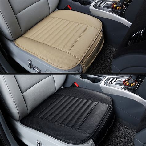 Car Front Seat Cover Cushion Breathable Pu Leather Bamboo Charcoal Pad Mat