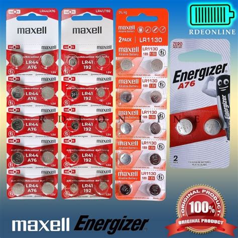 COD MAXELL ENERGIZER LR44 A76 AG13 LR41 192 AG3 LR1130 189