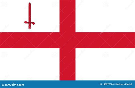 Flag of London City, United Kingdom Stock Vector - Illustration of ...