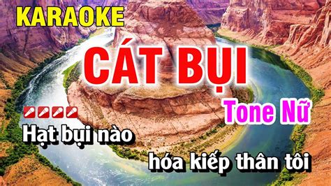 Cát Bụi Karaoke Tone Nữ Nhạc Sống Nguyễn Duy YouTube