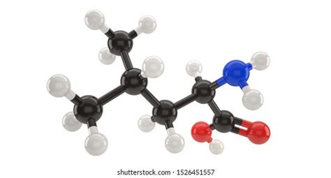 Leucine Molecule Structure D Illustration Clipping Stock Illustration