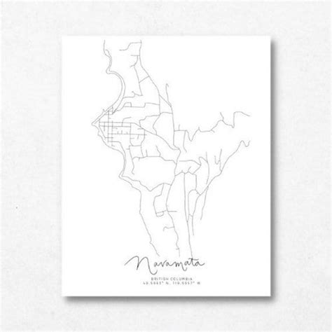 Naramata Hand Drawn Minimal Map Naramata BC Map Naramata - Etsy Canada | How to draw hands ...