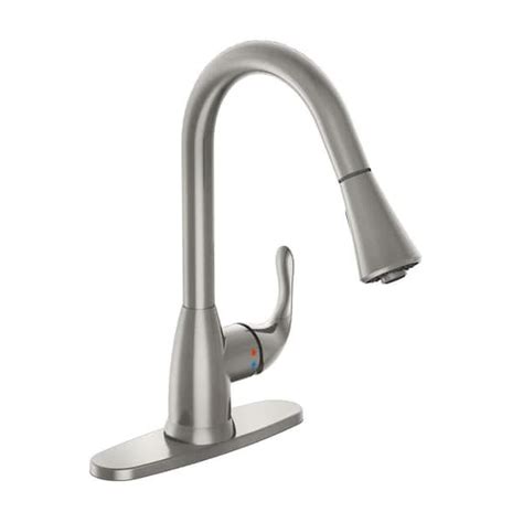 Private Brand Unbranded Alima Single Handle Pull Down Sprayer Kitchen Faucet In Brushed Nickel