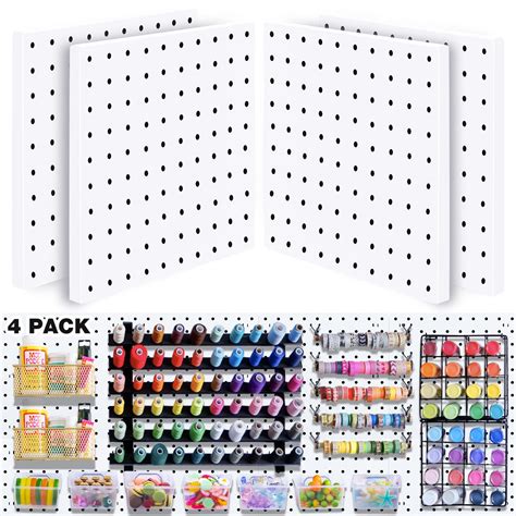 Mua 4Pcs Peg Board Pegboard Wall Organizer Panels Wall Mount Display