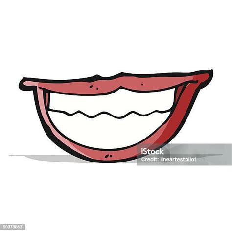 Kartun Menyeringai Mulut Ilustrasi Stok Unduh Gambar Sekarang Bibir