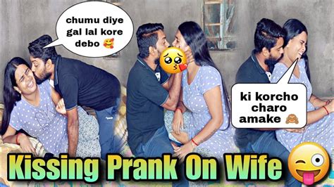 Kissing Prank On My Wife For 24 Hours 😜 Epic Reactions Of Her 😅 Youtube