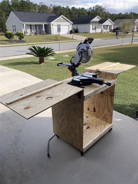 DIY Mobile Miter Saw Workbench Plans, DIY Mobile Workbench, Miter Saw ...