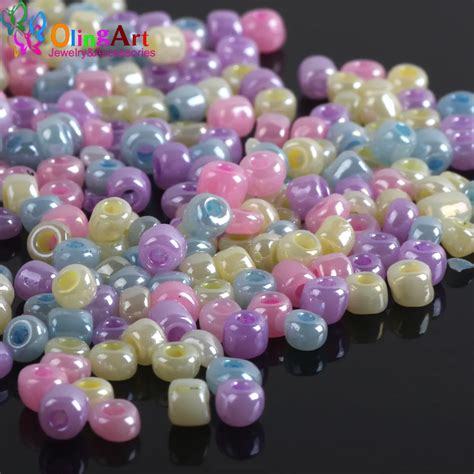 Olingart Perles De Rocaille En Verre Multicolores Mm Pi Ces