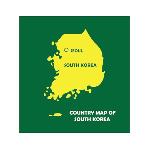 Premium Vector South Korea Country Map Icon