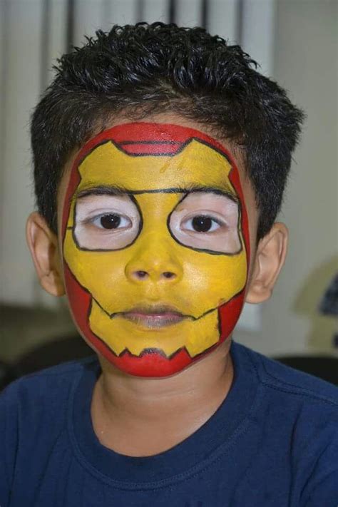 Pintura Facial Homem De Ferro Pintura Facial Face Painting Drawings