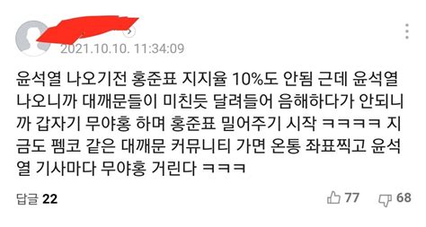 펨코 대깨문 얘기는 정치시사 에펨코리아