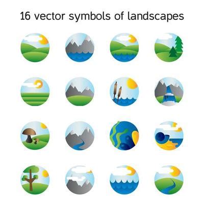 Landscape Symbols Vector Art, Icons, and Graphics for Free Download