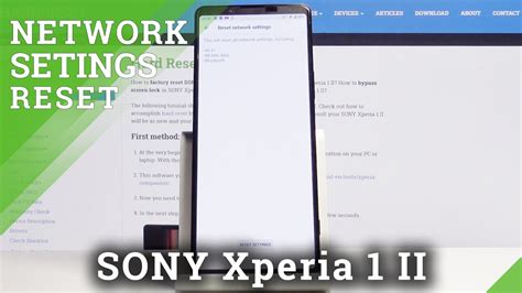 How To Reset Network Settings In Sony Xperia Ii Network Settings