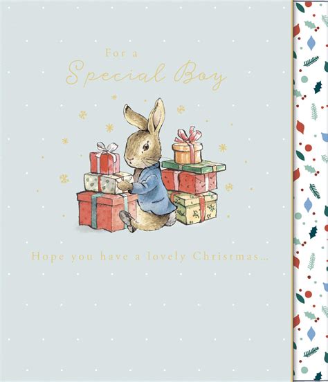 Peter Rabbit For A Special Boy Cute Christmas Card Cards