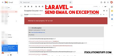 Laravel Send An Email On Error Exceptions Tutorial ItSolutionStuff