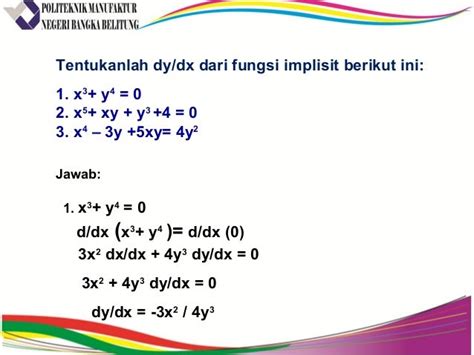 Pt 3&4 turunan fungsi implisit dan cyclometri