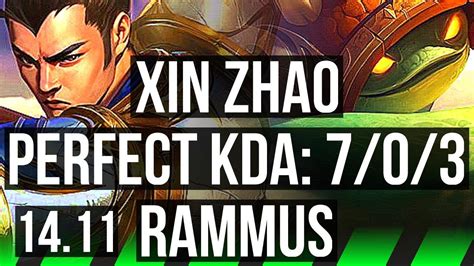 XIN ZHAO Vs RAMMUS JGL 7 0 3 68 Winrate Godlike EUW