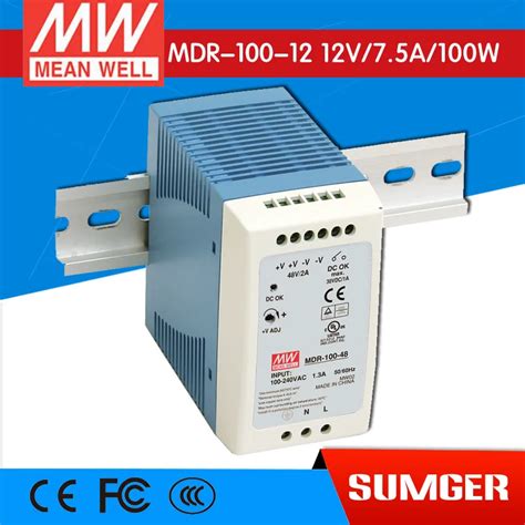 Aaa Mean Well Original Mdr 100 12 5pcs 12v 75a Meanwell Mdr 100 12v 90w Single Output