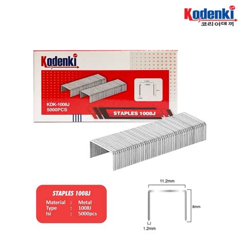 Jual KODENKI Isi Staples Paku Tembak 1008j Refill Mesin Staples Paku