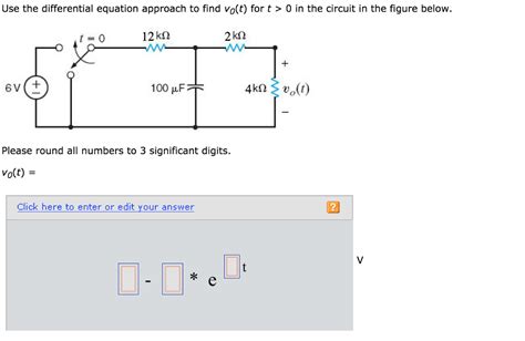 Solved Use The Differential Equation Approach To Find Volt Chegg