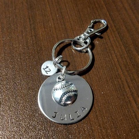 Personalized Softball Keychain, Baseball Gift, Team Gift, Girl's Boy's ...