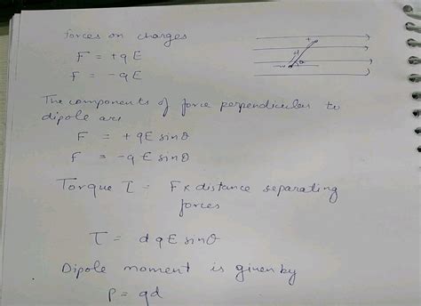 derive formula the torque experienced by a magnetic dipole placed in ...