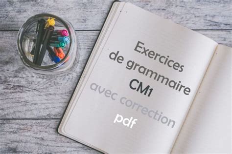 Exercice De Grammaire CM1 Avec Correction PDF Prof Innovant