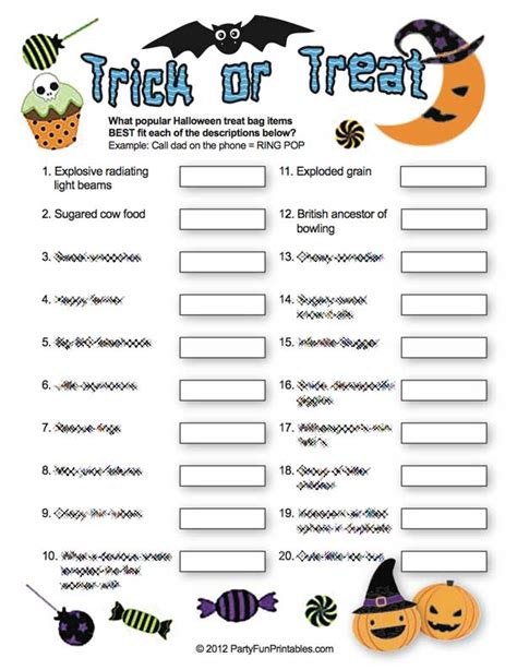 Print Halloween Trivia Games ~ FUROSEMIDE