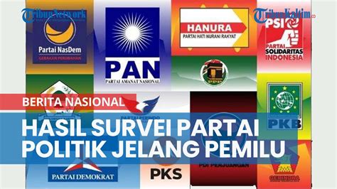 Hasil Survei Elektabilitas Partai Politik Terbaru Jelang Pemilu 2024