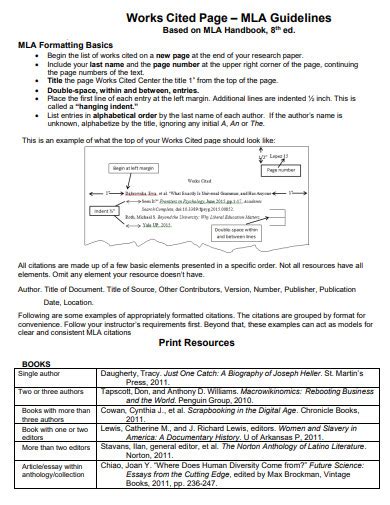 MLA Works Cited Page 24 Examples Format How To Write PDF