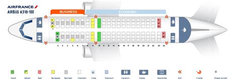 Air France Fleet Airbus A318-100 Seat Map