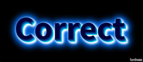 correct   blue glow text effect generator