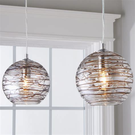 Swirling Glass Globe Pendant Light Glass Globe Pendant Light Globe