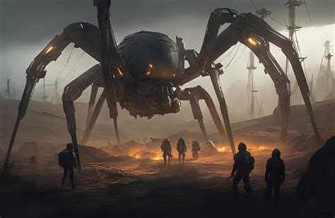 Spider Mech on patrol Digital Art by Tricky Woo - Fine Art America