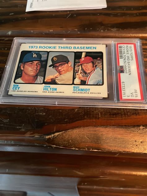 Topps Rookie Third Basemen Ron Cey Mike Schmidt John Hilton Psa