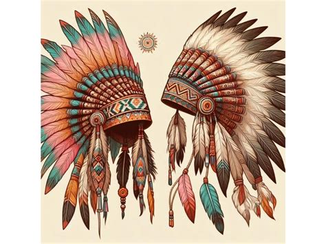 Native American Headdresses By Dianaxstoyanova Thehungryjpeg