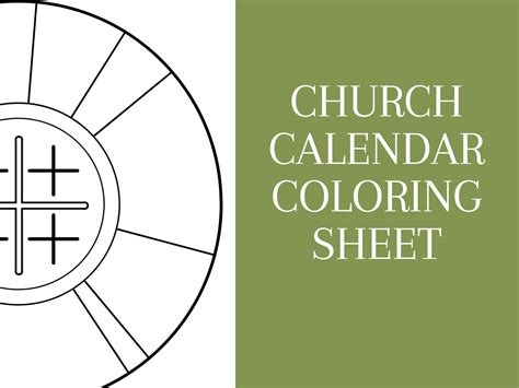 Liturgical Calendar Coloring Page Religious Coloring Sheet Christian ...