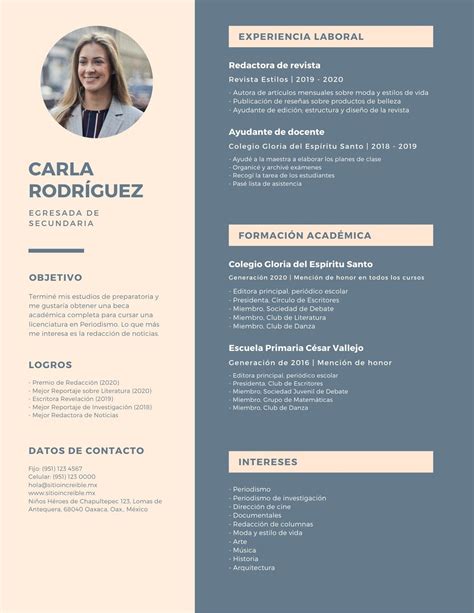 Plantillas Para Curriculum Vitae Con Foto Gratis Canva