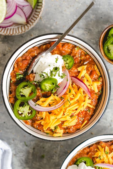 Slow Cooker Turkey Chili Andie Mitchell