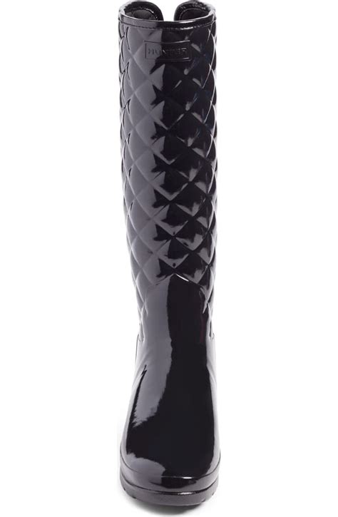 Hunter Original Refined High Gloss Quilted Waterproof Rain Boot