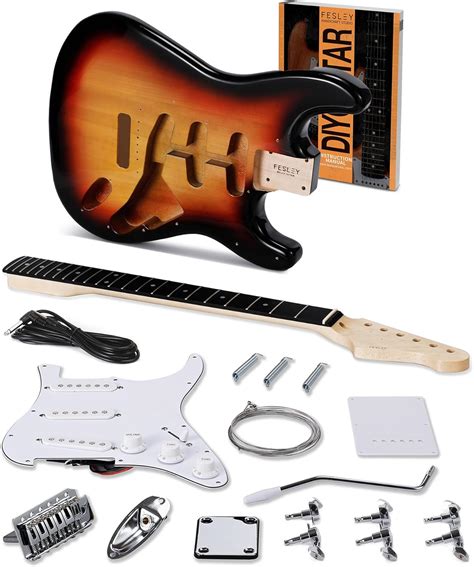 Amazon Fesley Kits De Guitarra El Ctrica Estilo St Diy Con Cuerpo