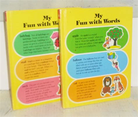 My Fun With Words Dictionary 2 Volume 1974 Hardcover Book Set Etsy