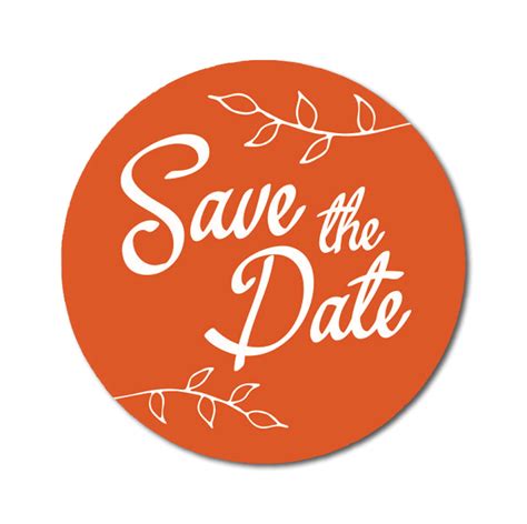 Darling Souvenir Diy 45 Pcs Orange Leaf Vines Save The Date Stickers