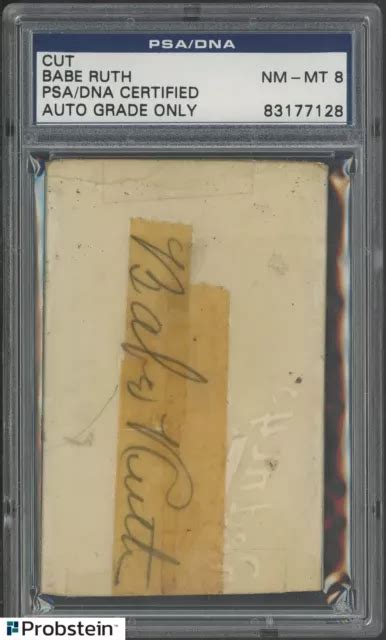 BABE RUTH YANKEES HOF signé PSA ADN 8 COUPE AUTO EUR 2 808 86 PicClick FR