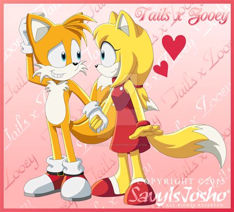 Tails X Zooey By Savyisjoshoarts On Deviantart Sonic Sonic Boom