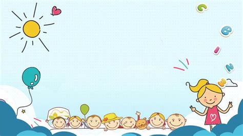 3 cute childrens cartoon ppt backgrounds, childrens theme series slide ...