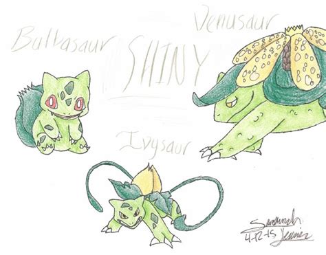 Shiny Bulbasaur Evolution by Shadow369963 on DeviantArt